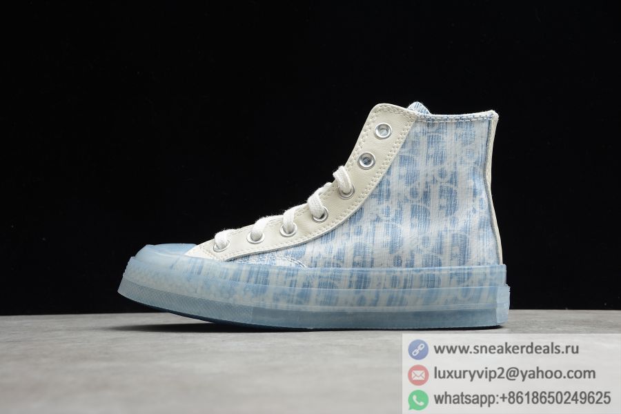 Dior x Converse Cons Must Be Born Again Light Blue 169622C Unisex Skate Shoes